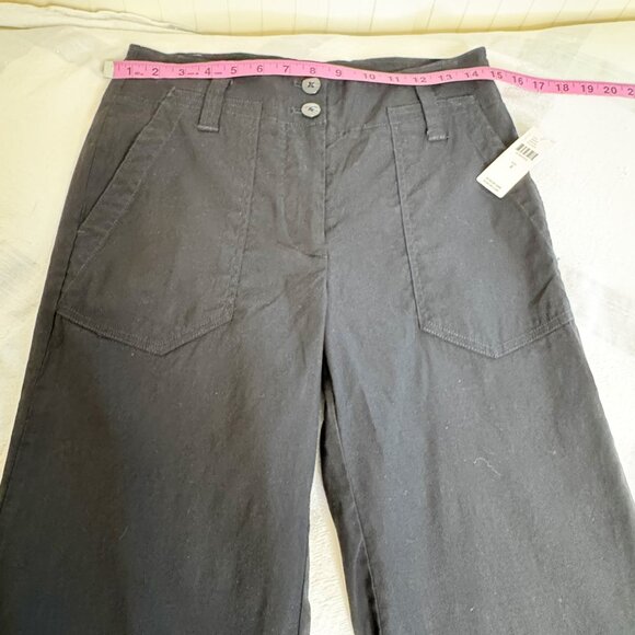 Maeve by Anthropologie The Naomi Pants Black High Rise Flare Size 4 NWT - Picture 14 of 16